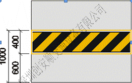 立柱、墻面警示線